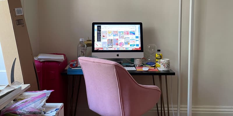 Before and After: 2 IKEA BESTAS Become a Beautiful Blue Desk (for $450 Total!)